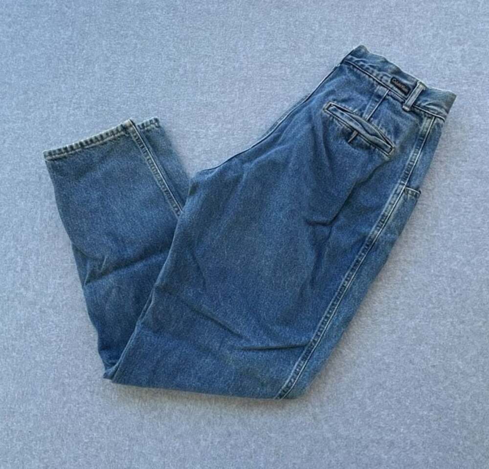 Vintage Calvin Klein Sport High-Waisted Pleated Mom Jeans Made in USA